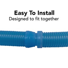 Puri Tech Universal Swimming Pool Cleaner Durable Hose 48 Long Blue Color 8 Pack Fit Including Hayward Navigator, Vac Ultra, AquaBug, Polaris ATV and More