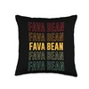 Fava Bean Rainbow Throw Pillow