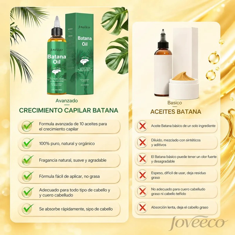 2p JOVEECO Aceite De Batana Orgánico Natural Crecimiento Del Cabello