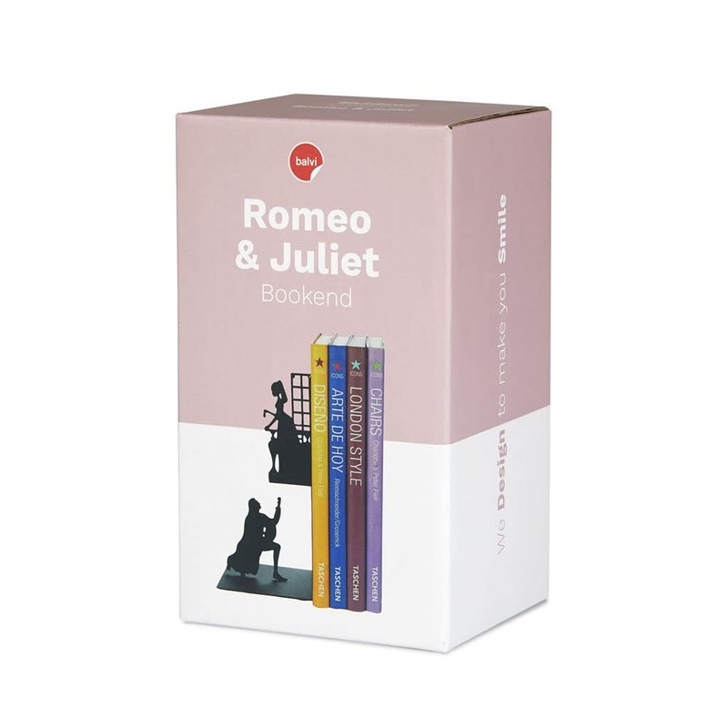 balvi - Romeo & Juliet Buchstütze aus Metall. Inspiriert in Shakespeares Werk.