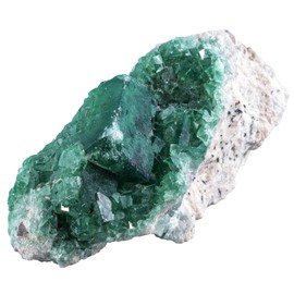 Nupuyai Nupuyai Natural Green Fluorite Crystal Cluster, Irregular Rough Fluorite Crystal Stone Specimen Crystal Collection Raw Green Stone Feng Shui Decoration, 501-600g
