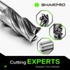SHAPPRO 1/4 Inch Shank Carbide Square End Mill, 4 Flute
