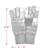 C.C Women Solid Ribbed Glove with Smart Tips (G-20)(G-33) (Black-Confetti)