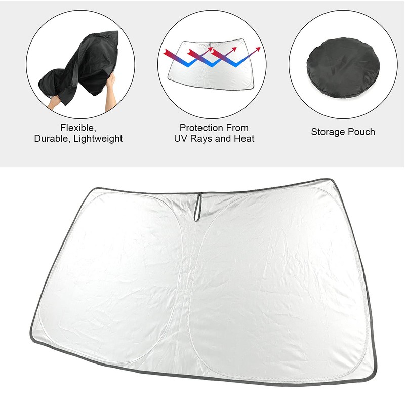 ROCCS Windshield Sunshade UV Ray Reflector for 2014-2025 Dodge RAM