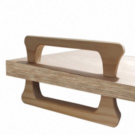 BESTNEWIE Large Wooden Door Pull Handle, 11.7 Inches - Suitable for Sauna Doors and Any Door Up to 2.5 Inches, Thick Sauna Room Accessory