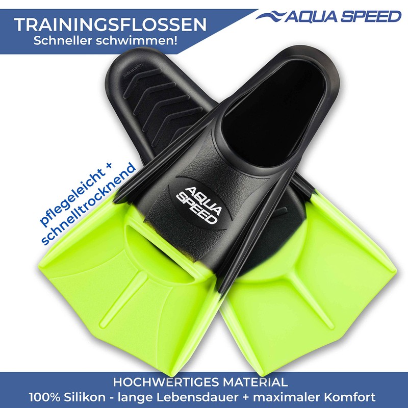 Aqua Speed Short Flippers For Adults And Children, High Tech