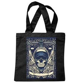Reifen-Markt Tasche Umhängetasche VINTAGE SKULL BIKERSHIRT GOTHIC BIKE CLUB MC MOTORCYCLE CHOPPER CUSTOM MOTORRAD MOTORRADTREFFEN CLUB TREFFEN Einkaufstasche Schulbeutel Turnbeutel in Schwarz