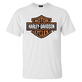 Harley-Davidson Men's Bar & Shield Logo Crew-Neck Cotton T-Shirt - White