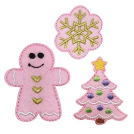 Christmas Shirt DIY, Gingerbread Christmas Tree Snowflake Embroidered Iron On Patches