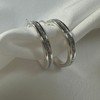 Frosted Sterling Silver 25 mm Hoop Earrings, Sterling Silver