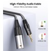 Tisino 3.5mm to XLR Balanced Cable Adapter, Gold-Plated 1/8 inch