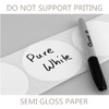 Hybsk White Color Coding Dot Labels Round Semi Gloss Paper