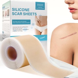 Silicona para Cicatrices(4cm x 400cm), Cinta de Silicona para Cicatrices, Impermeable y Reutilizable, Adecuado para Aclarar y Eliminar Diversas Cicatrices Nuevas y Antiguas