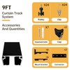 MaKefeile Ceiling Curtain Track Ceiling and Wall Mounted Heavy-Duty Curtains