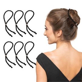 Cosmeria Adjustable Hair Bands, Set of 6, Elastic Silk Scrunchies for Thick Hair, Suitable for All Hair Types, Comfortable and Gentle