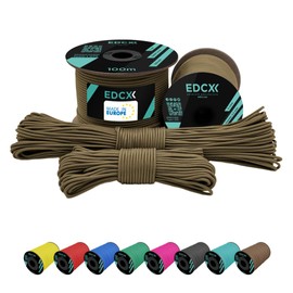 EdcX 2 mm Nylon Paracord 275 (15, 30, 50 and 100 m)– 100% Nylon rope, 3-Strand cord, Nylon cord 2 mm in Many Colours (Coyote Brown, 15 m)