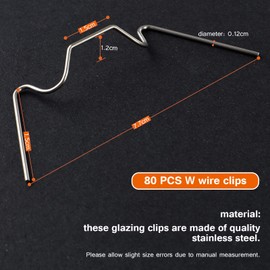 230 Pcs Greenhouse Repair Kit, 80 Glazing Clips with Wire Clips, 50 Aluminum Greenhouse Nuts and 50 Aluminum Screws for Aluminum Greenhouse, 50 Z Clamps