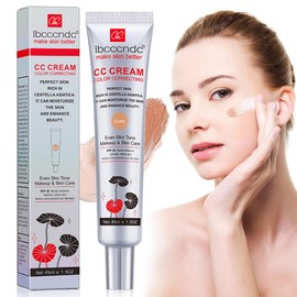 Hydrating CC Cream Foundation with Centella Asiatica - Tinted Moisturiser Face Cream Color Correcting CC Cream with Tinted SPF 25 Lightweight Skin Perfector for Face Make-up (02#, 65g)