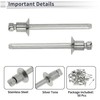 RATCHROLL 50 Pcs Open End Large Flange Blind Rivets 4.8mm
