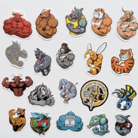 Animal Bodybuilding Stickers Fitness Muscle Training Bodybuilder Muscle Training Decal 50pcs