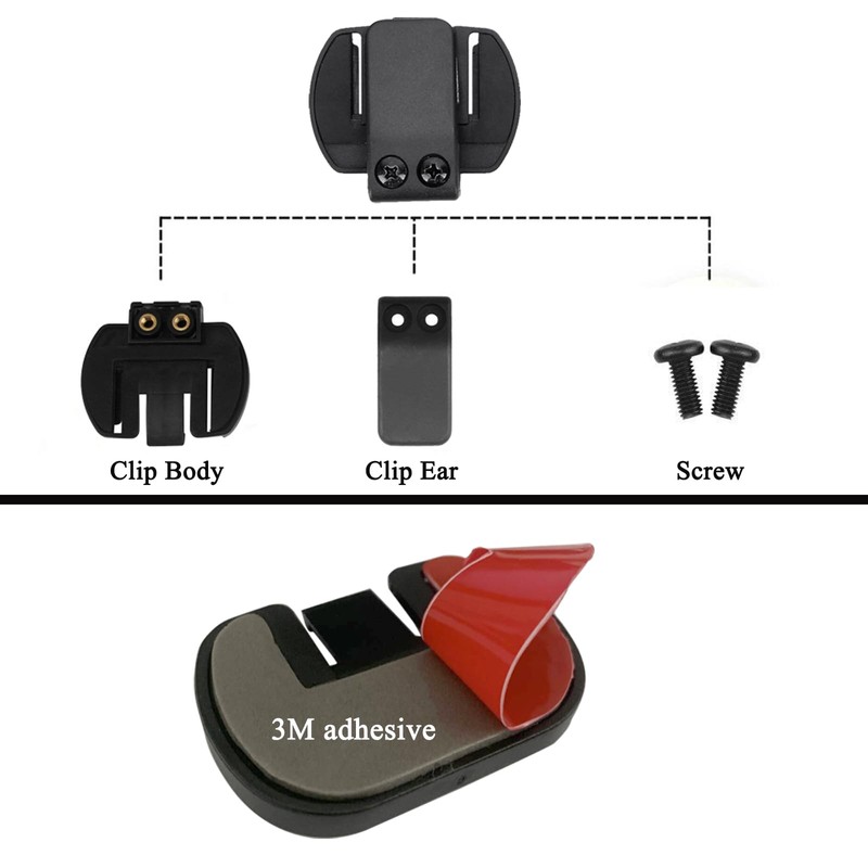 QSPORTPEAK Motorcycle Bluetooth Intercom Clips Kit for Old V6/V4