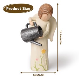 WRENYZK Garden Angel Figurines for Women, Angel Statues for Gardening Gifts, Resin Angel Gifts for Women, Small Angel Figurines with Gift Box, for Women