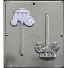 Stagecoach Cinderella Carriage Lollipop Chocolate Candy Mold 3462 (2 cavity mold)