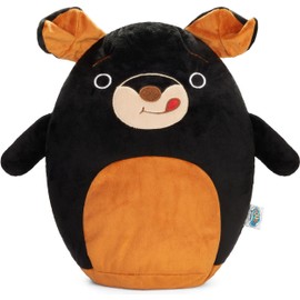 SQUISHBRUBIES Benny the Dog - 35 cm Cuddly Toy - Super Soft Plush Stuffed Toy - Plush Toy for Cuddling, Gift and Collecting - Black and Brown