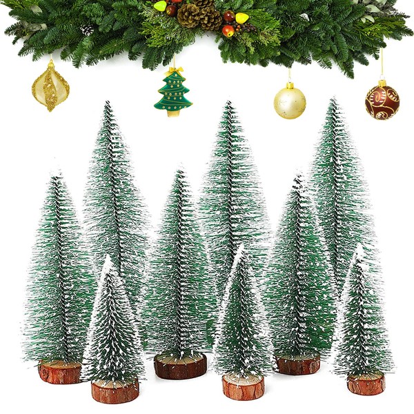Christmas Tree, Pack of 9 Artificial Christmas Trees, Mini Christmas