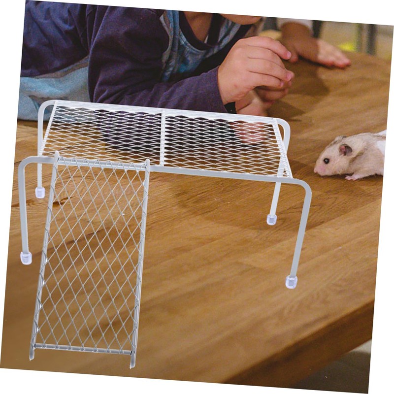 Totority 1set Chicken Platform with Climbing Ladder Mesh Shelf for