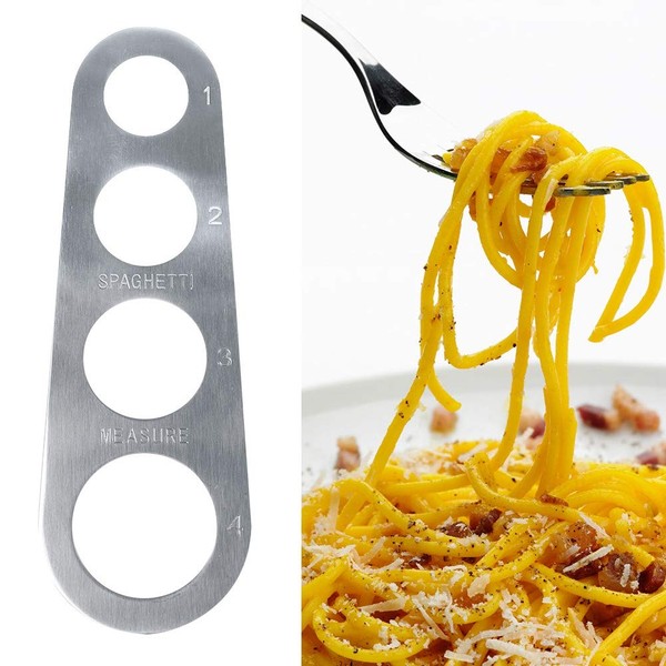 Yencoly Righello per Spaghetti di Alta qualità, Strumento per misurare la Pasta antiruggine, Acciaio Inossidabile con buona Resistenza alla corrosione per la Cucina di casa con Un Anello Appeso
