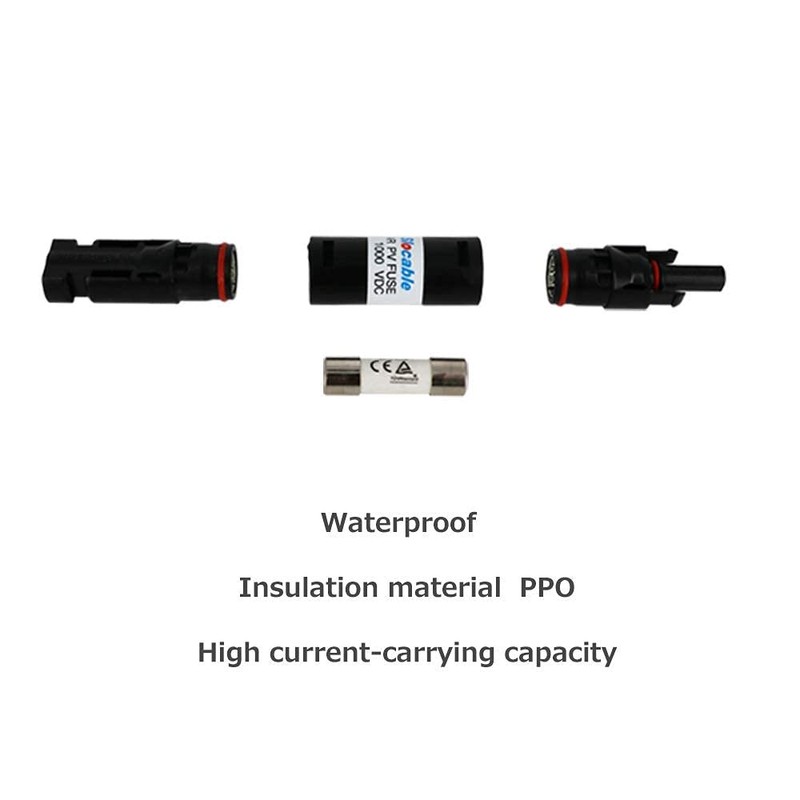 Renogy 30A Waterproof in-Line Fuse Solar Panel Holder w/Fuse