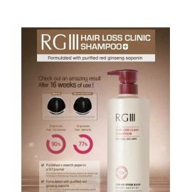 COSMOCOS RGIII RG3 HAIR LOSS CLINIC SHAMPOO Red Ginseng 520ml 2pcs (Free Gift + Samples)