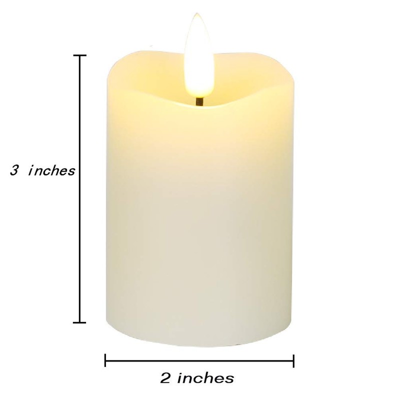 Eywamage Ivory Flameless Votive Candles with Timer Batteries Set of