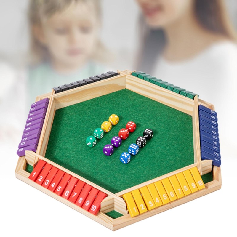 Hellery Traditional Dice Puzzle Game for Indoor Use, 6 Player