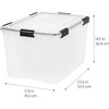 IRIS USA WeatherPro 74 Qt Storage Bins with Lids, 2