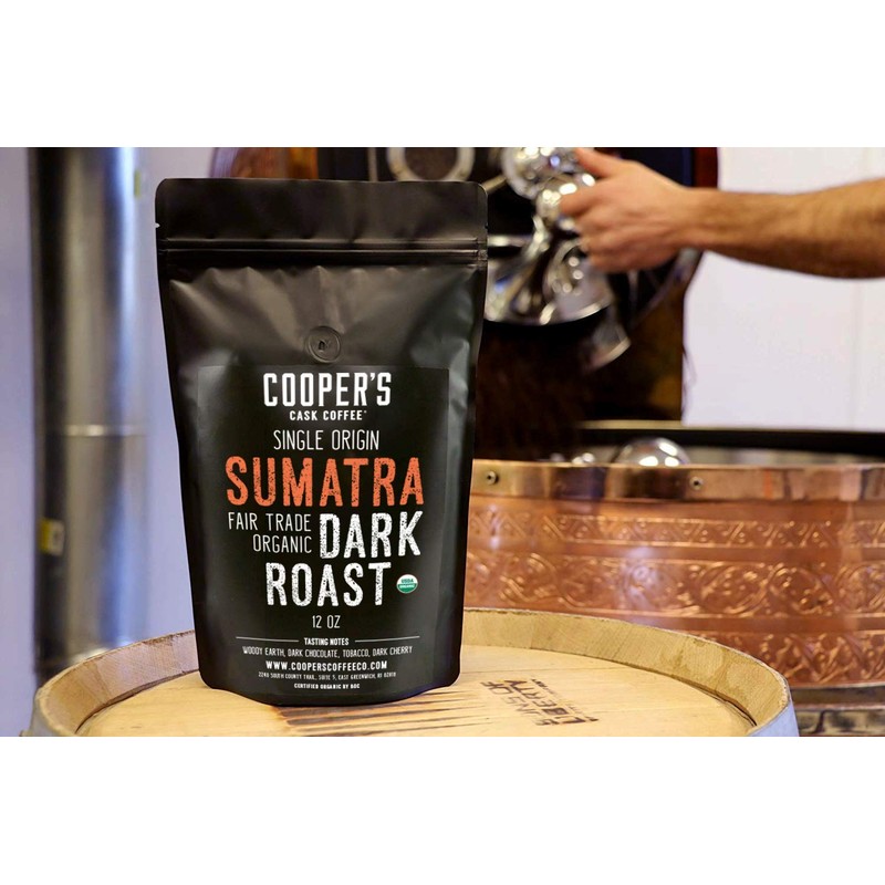 Organic Dark Roast Sumatra, Whole Bean Coffee, Single Origin Grade