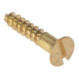 ForgeFix Wood Screws - Solid Brass | 3/4" x 4 | Countersunk | Box 200