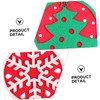 KONTONTY 8pcs Round Felt Cup Coasters Mat Non-Slip Christmas Tree