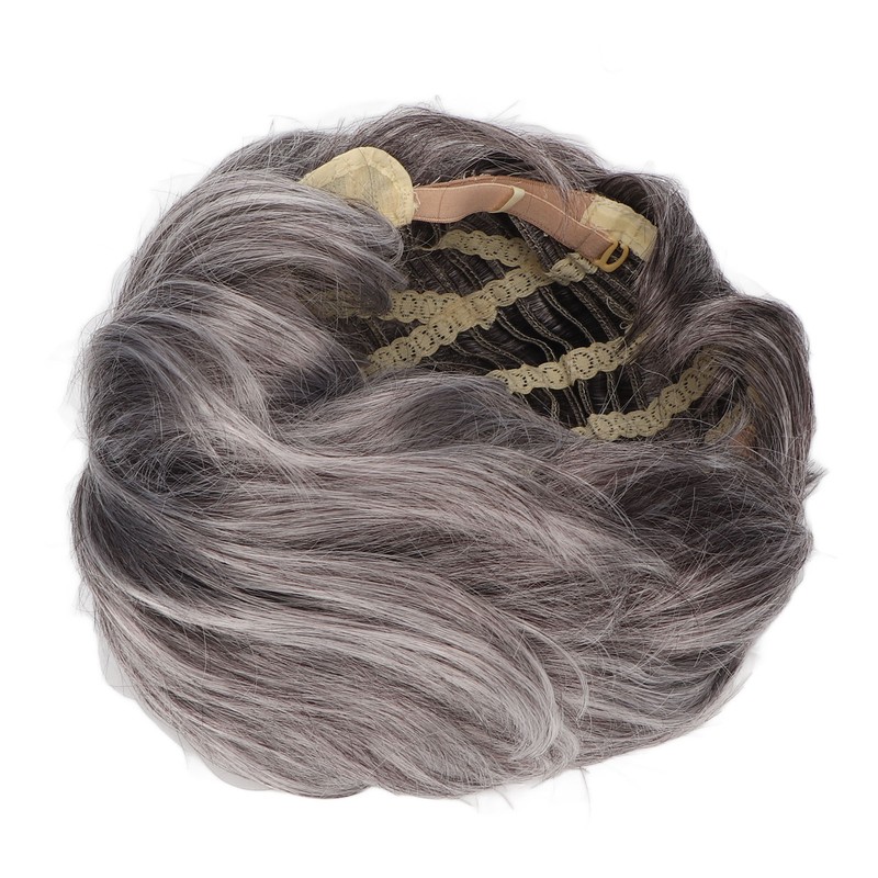Men Gray Short Wig Heat Resistant Synthetic Multipurpose Adjustable Layered