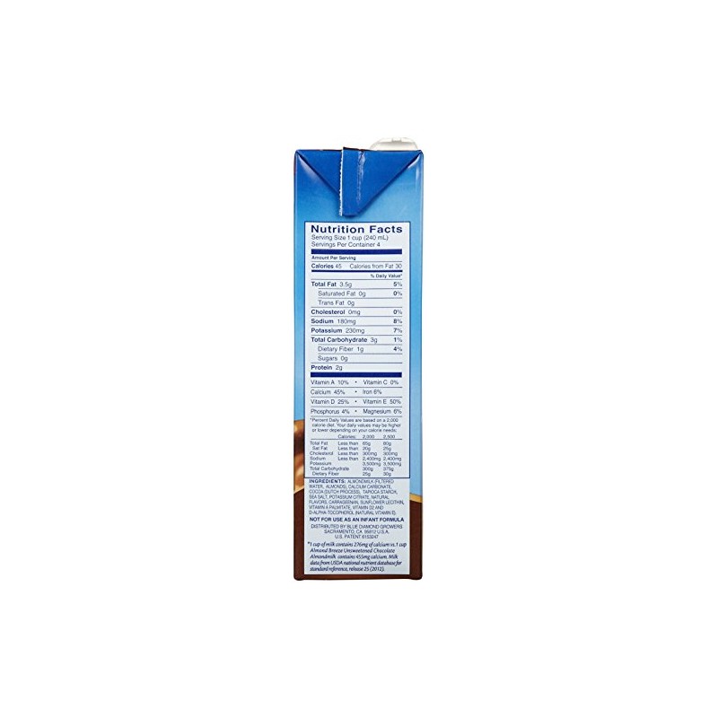 Blue Diamond Almond Breeze - Unsweetened Chocolate - 32 oz