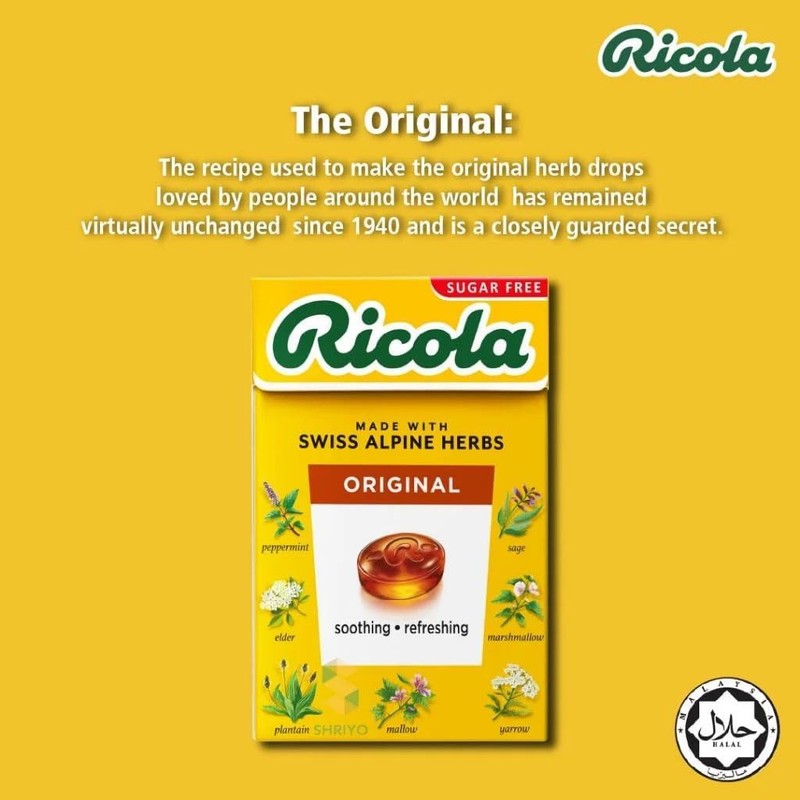 Ricola Original Swiss Herbal Sweets 45 g (Pack of 5)