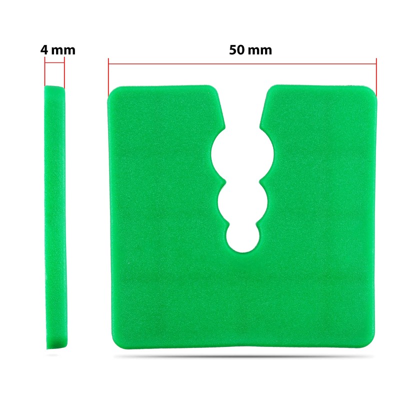 Klimas® Spacer Plastic 4 mm 50 Pieces Spacers Set Green