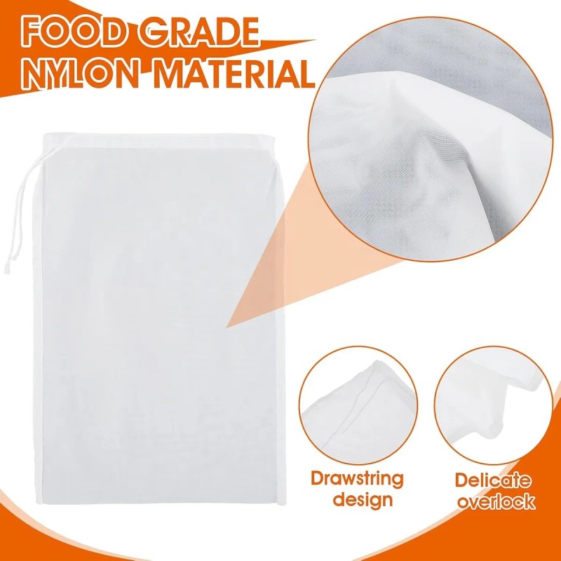 3 Bolsas De Nailon Reutilizables Filtrar Leche Vegetal