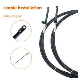 Boatcon 2Pcs GEN II Control Cable 10FT Replace CC18910 Fits for Mercury Mariner Outboard Engine