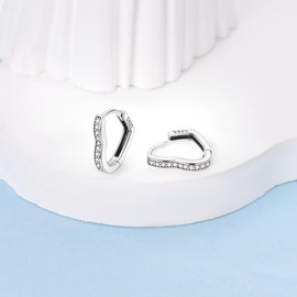 Hapour 925 Sterling Silver Hoop Earrings for Women Dangle Earrings Small Boho Earrings Rope Design for Sensitive Ears, Double Oval Huggie Hoop Earrings Gifts for Her Mother's Day Birthday