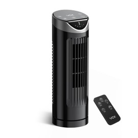 Tower Fan for Bedroom, 26 dB Quiet Bladeless Fan with Remote, LED Display, 9 Speeds, 1-8H Timer, Personal Desk Fan 90° Oscillating Fans for Indoors, 13 Inch Portable Table Fan for Room, Home, Office