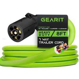 GearIt Heavy Duty 14AWG 7 Way Conductor Wire RV Trailer Cord - Length: 8 Feet