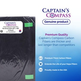 CAPTAIN'S COMPASS Carbon Activated Replacement Prefilter (1 Pack) GE SmartAire 16" x 48" Cut-to-Fit Carbon Filter
