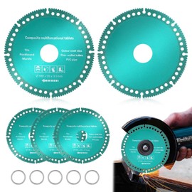 ‎5 Pack Indestructible Disc 2.0 Indestructible Disc for Angle Grinder Cut Everything in Seconds 4 inch Circular Saw Blades for Ceramic Tile Glass Metal Wood Cutting(Color:Green)